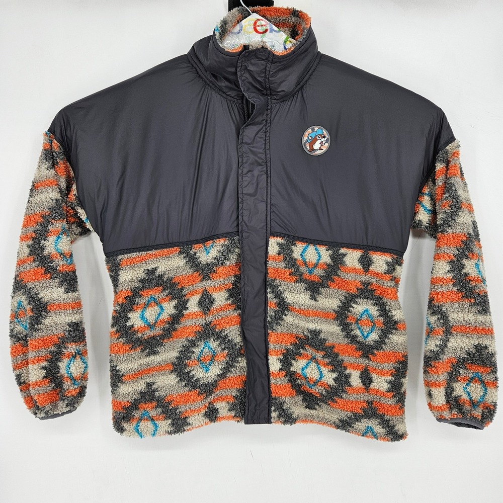 Bucees Jacket Womens Large Fleece Tribal Southwestern Aztec Gas Station